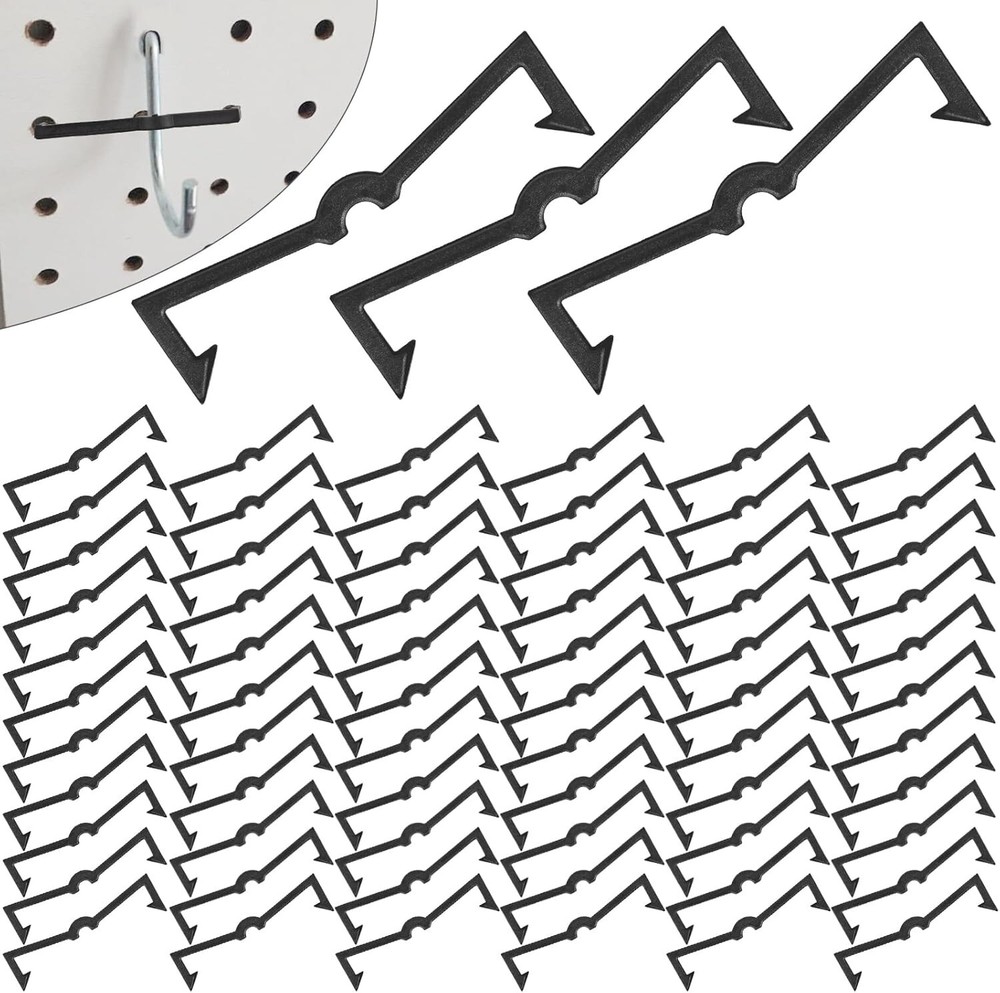 50 Pcs Pegboard Hook Locks Pegboard Display Hook Organizer Fixer Peg Board Hook