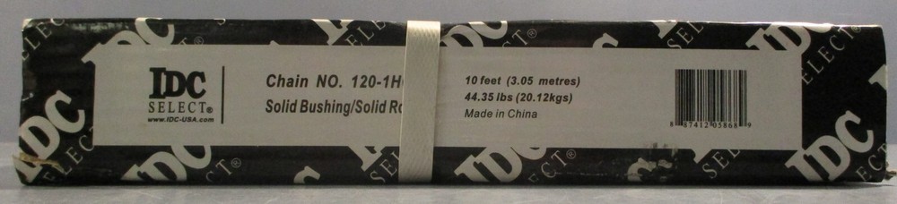 IDC Select 120-1HC Solid Bushing Solid Roller Chain 120H-1C 10' L Factory Seal