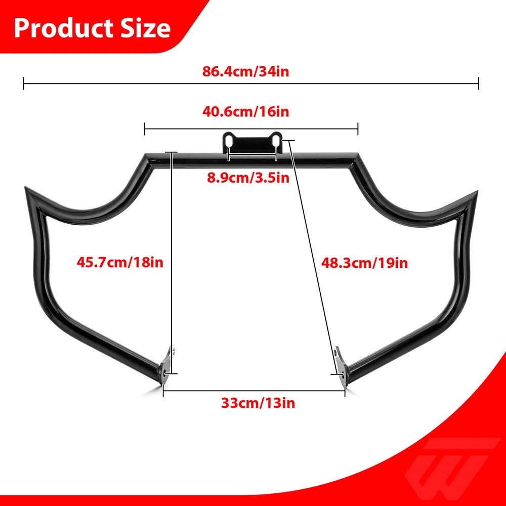 Front Engine Guard Crash Bar For Indian Chieftain Roadmaster Chief Springfield