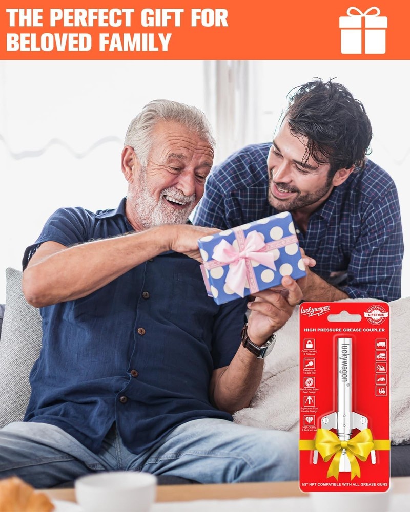 Extra Long Grease Gun Coupler Tips for Tight Spaces