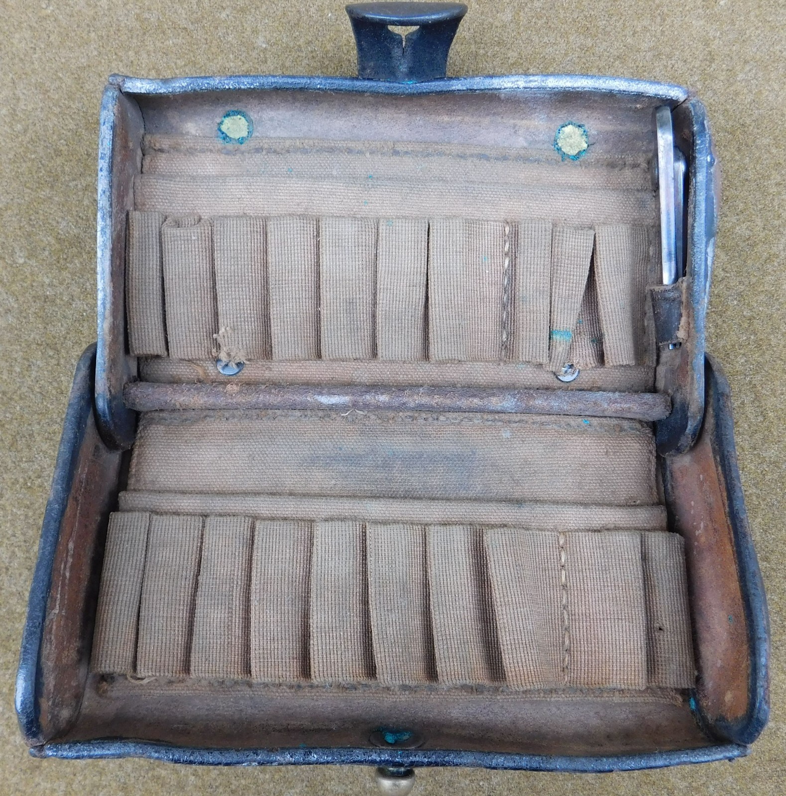 RARE ORIGINAL INDIAN WARS USM U.S. MARINE CORPS M1874 MCKEEVER CARTRIDGE BOX