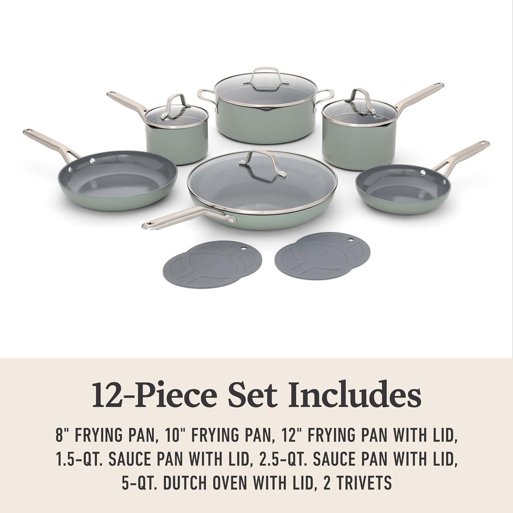 Ceramic Nonstick 12-pc. Cookware Set