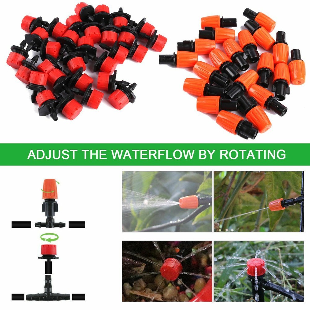 100FT 50FT Auto Drip Irrigation System Kit Timer Micro Sprinkler Garden Watering