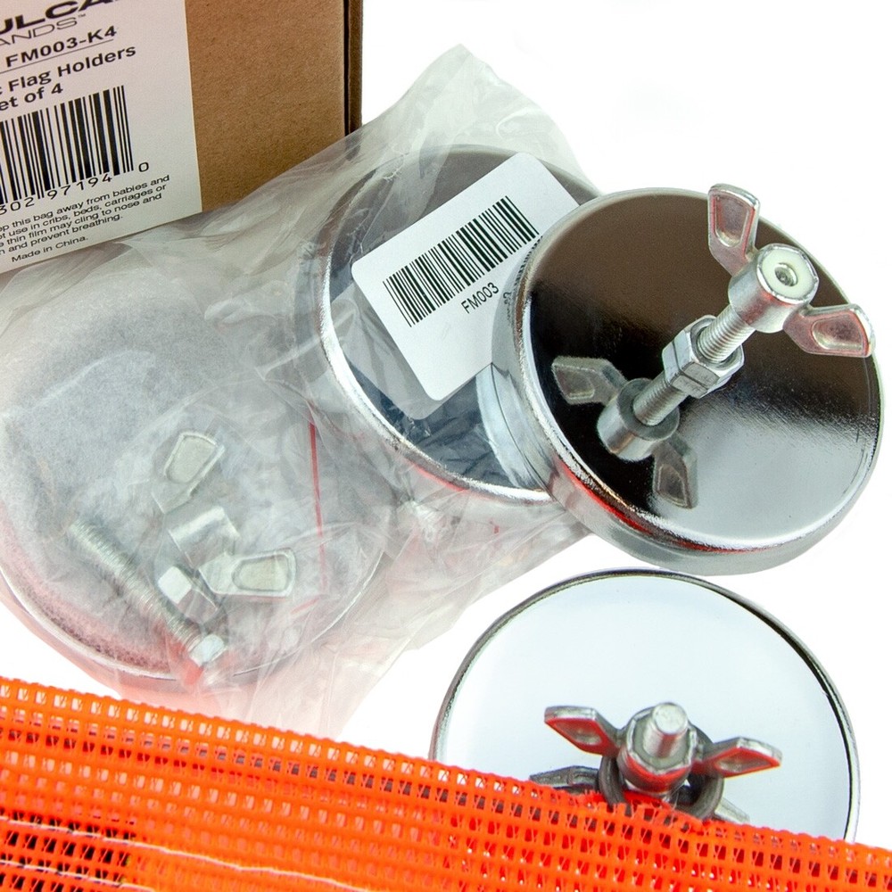 VULCAN Magnet for Wire Loop Flags, 4 Pack