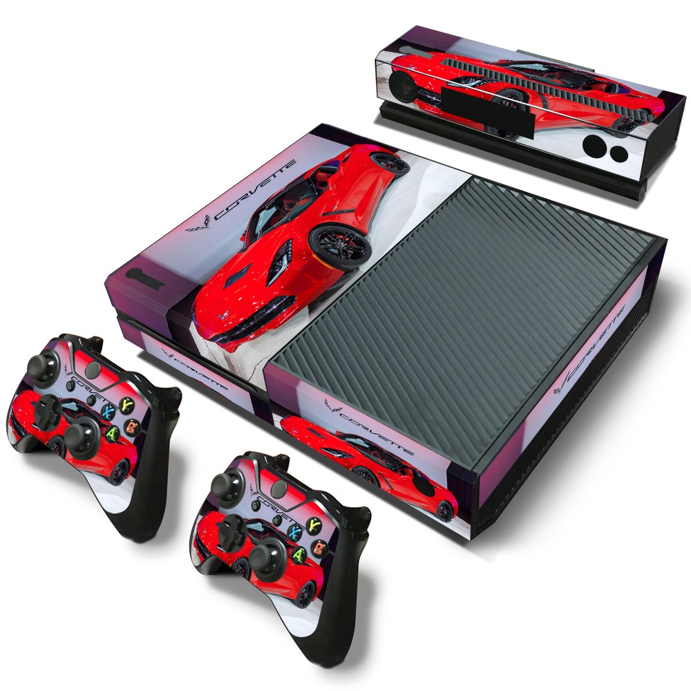 XBox One Console and Controller Skins -- Red Corvette Theme (#0238)