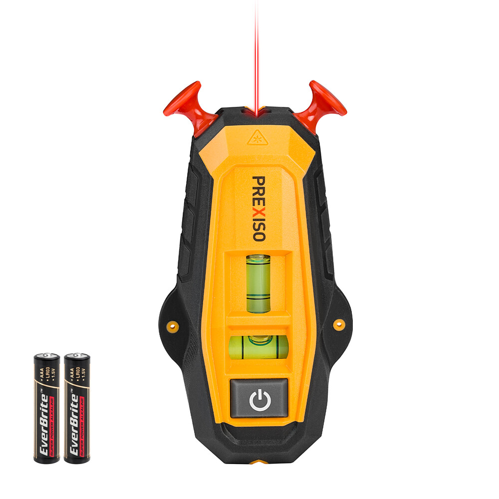 PREXISO 2-in-1 Magnetic Stud Finder with Laser Level Compact Wood&Metal Detector