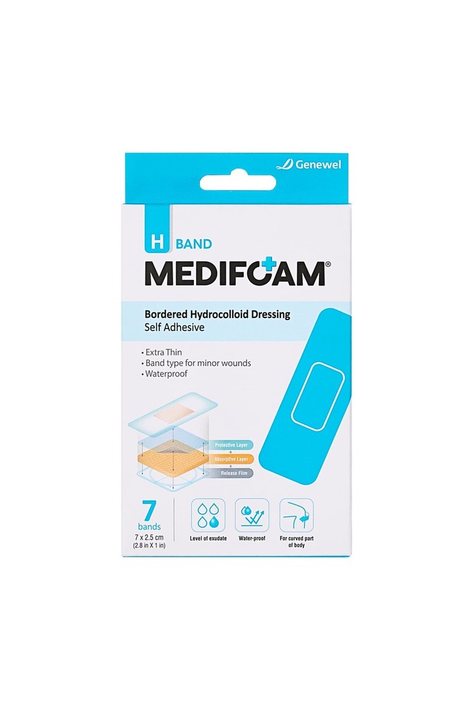 H Band - Bordered Hydrocolloid Dressing, Self Adhesive Wound Dressing, Water ...