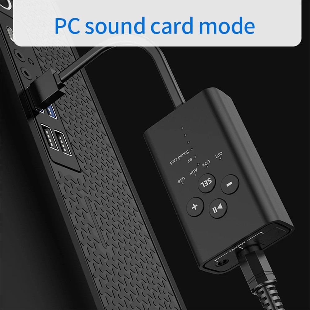 Bluetooth 5.2 Audio Receiver Digital to Analog Audio Converter USB AUX Adapter