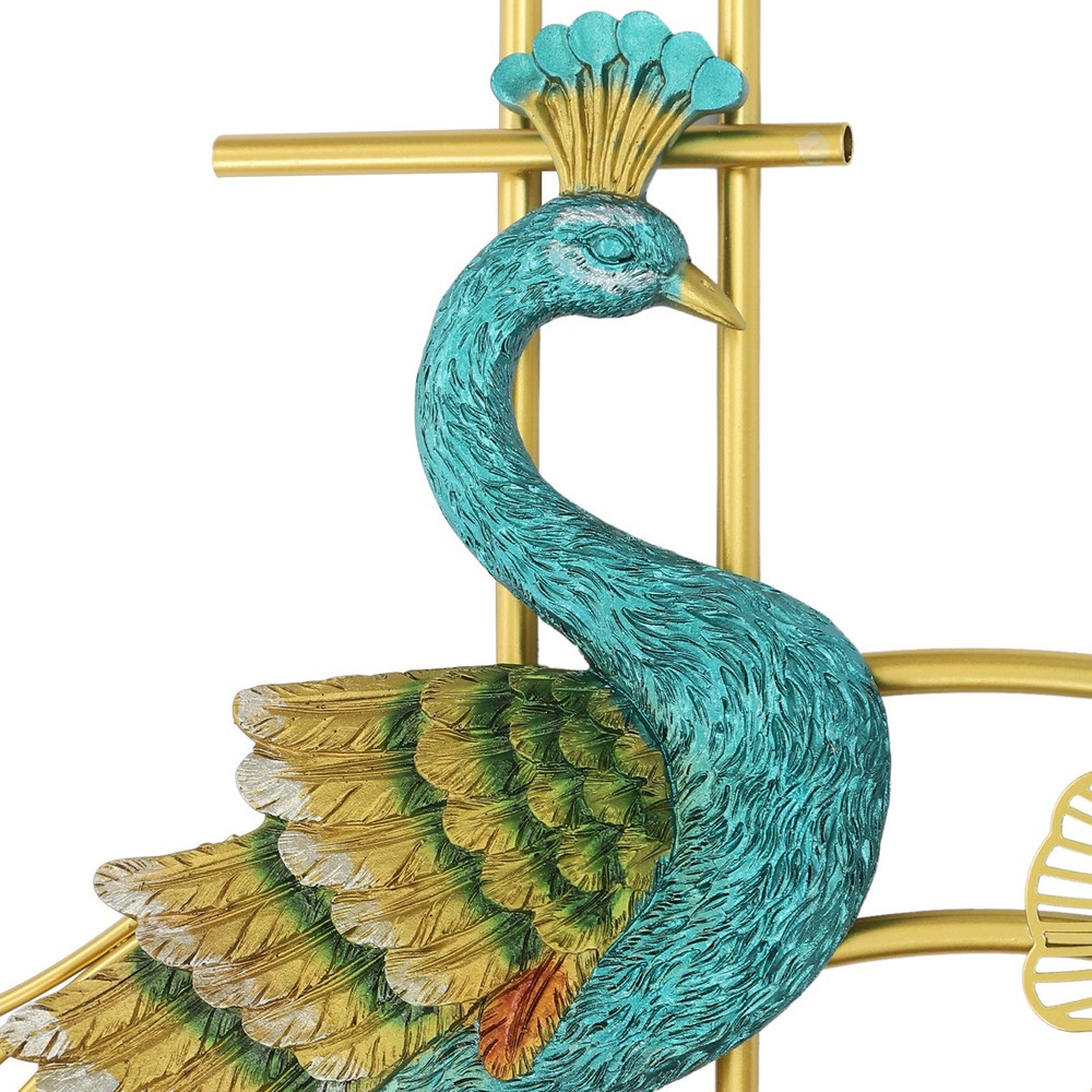 Modern Peacock Wall Clock, Large Art Wall Clock, Peacock Wall-mounted Clock