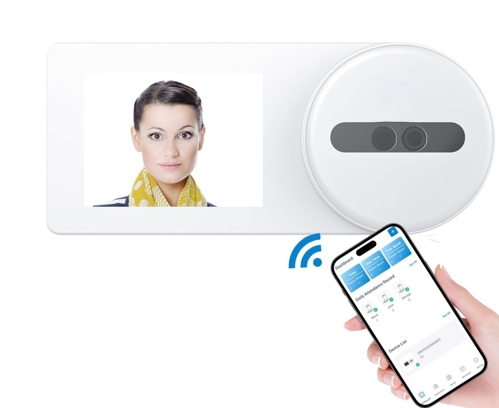 Time Clock - Cloud Based -Face Recognition - 2.4G WiFi - Software & iOS/Android