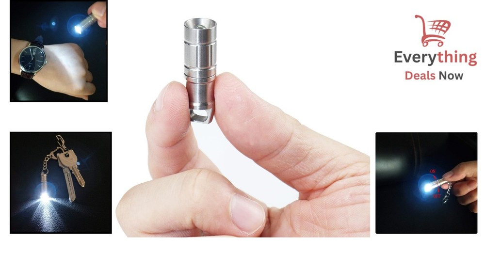 Tiny Keychain Light Micro LED Flashlight Small EDC Emergency Pocket Torch 15LM