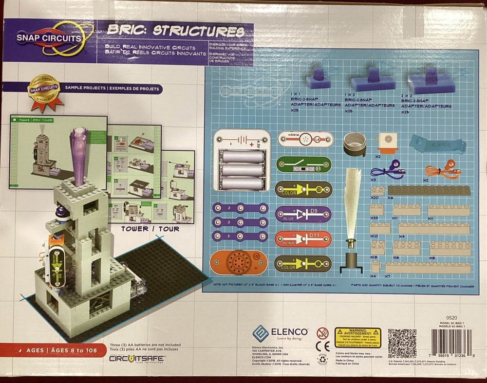 SNAP CIRCUITS - "BRIC: Structures" Brick & Electronics Exploration - New/Sealed