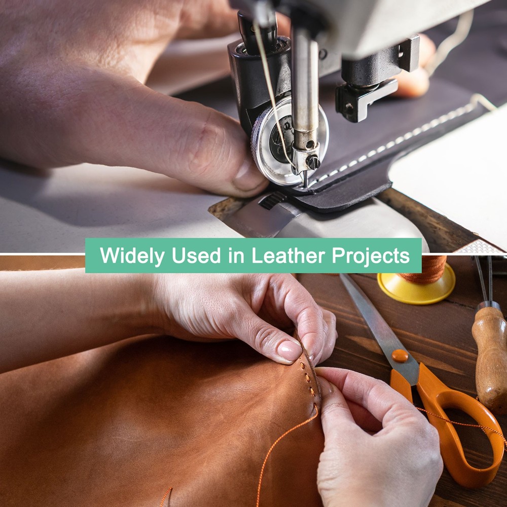 150D Waxed Thread 1061 Yards Polyester Leather Sewing Waxed String Dark Brown