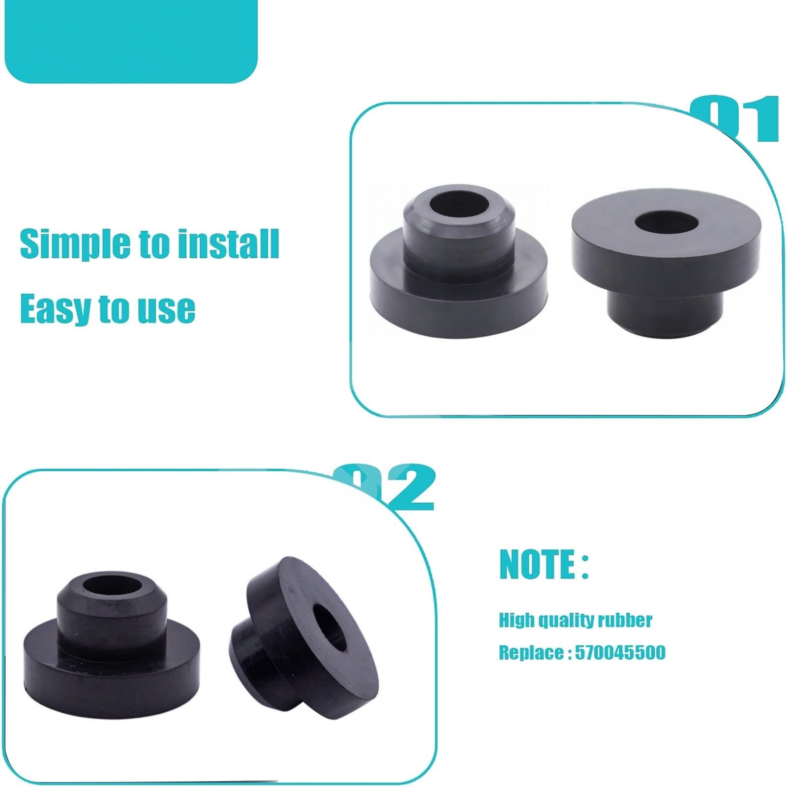 4 Pack Genuine Fuel Tank Grommet 570045500 For Bombardier Outlander For Ski-Doo