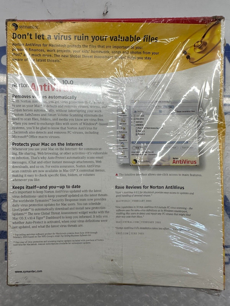 Norton Antivirus by Symantec 10.0 Mac OS