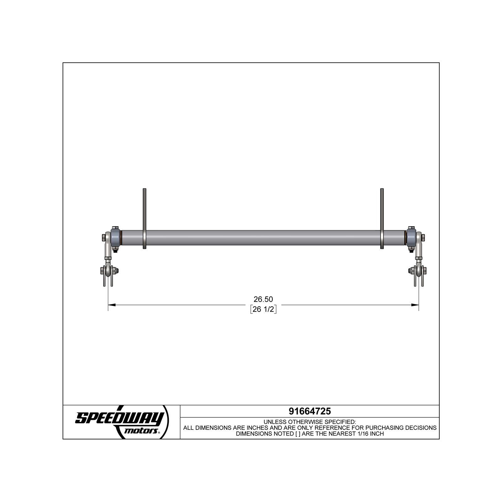 Speedway Universal Splined Rear Sway Bar
