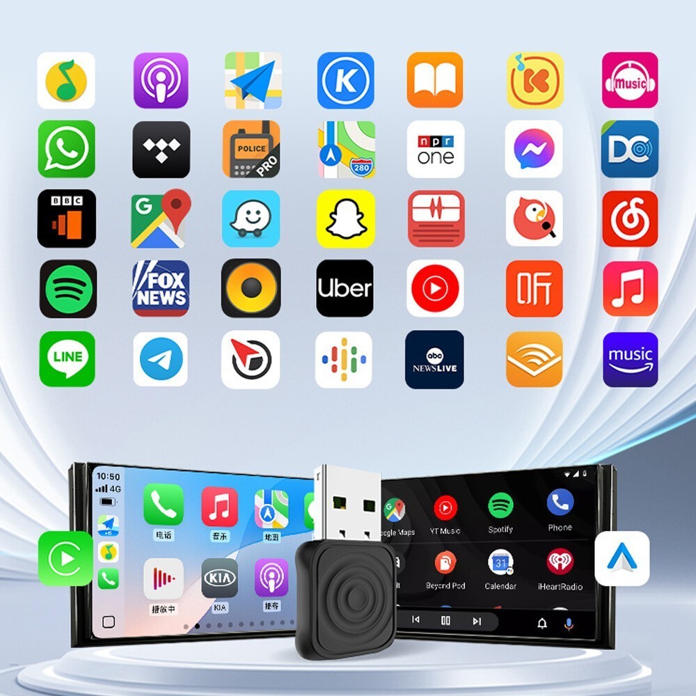 5.0 Ultra Wireless CarPlay Android Auto Adapter Auto ConnectionVK NEMN