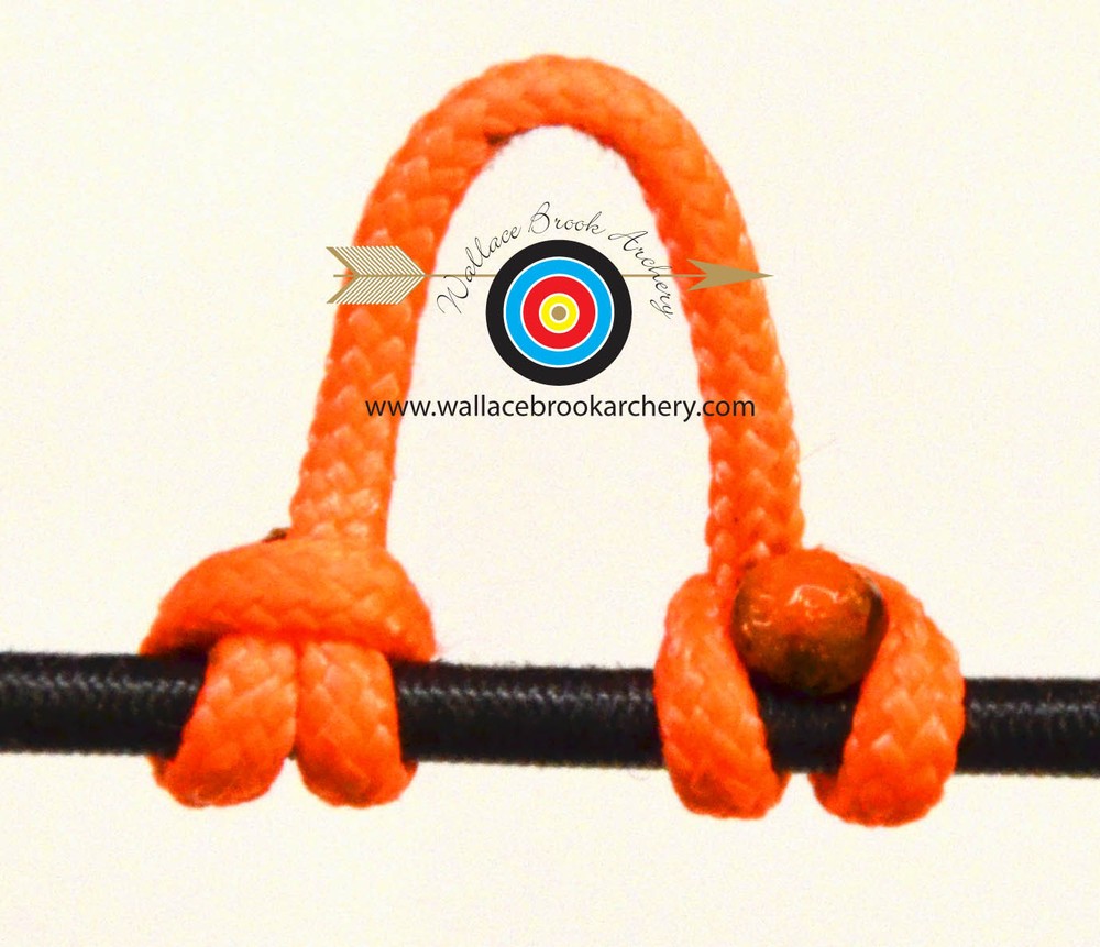 2 Pack Flo. Orange Archery Release Bow String Nock D Loop Bowstring BCY #24