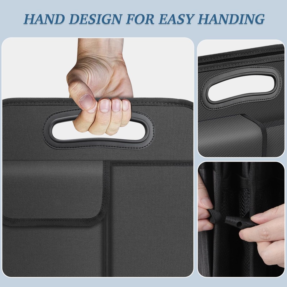 Trunk Organizer, Collapsible Waterproof Multi-Compartment Trunk Organizer for...