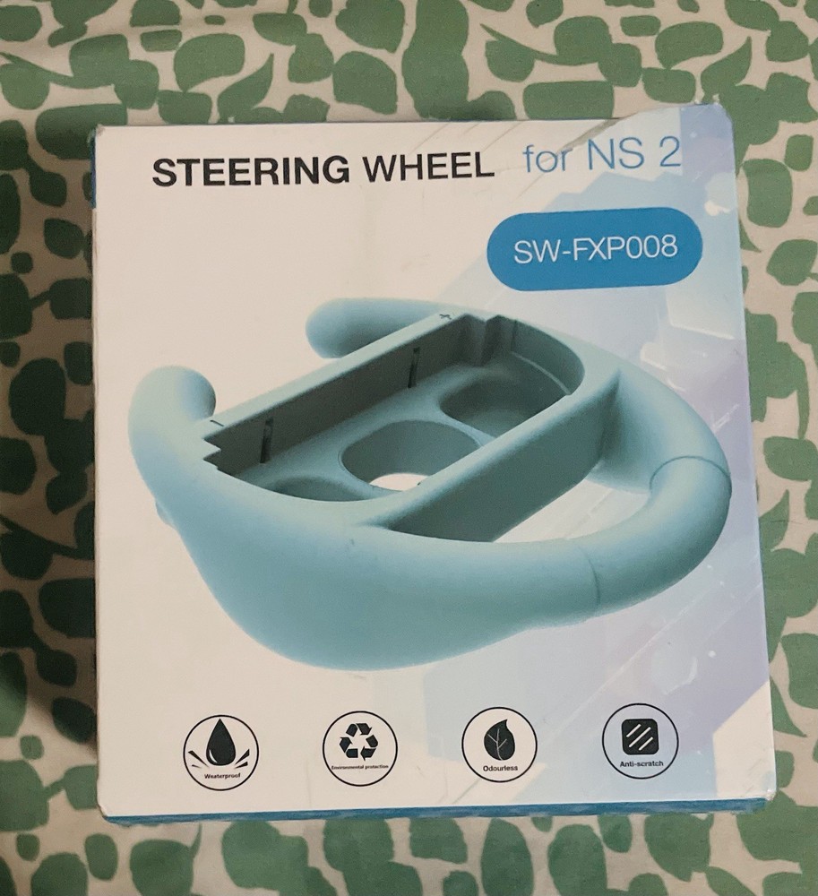 Nintendo Switch Steering Wheel Controller Grip Mario Kart Joy-Con Blue