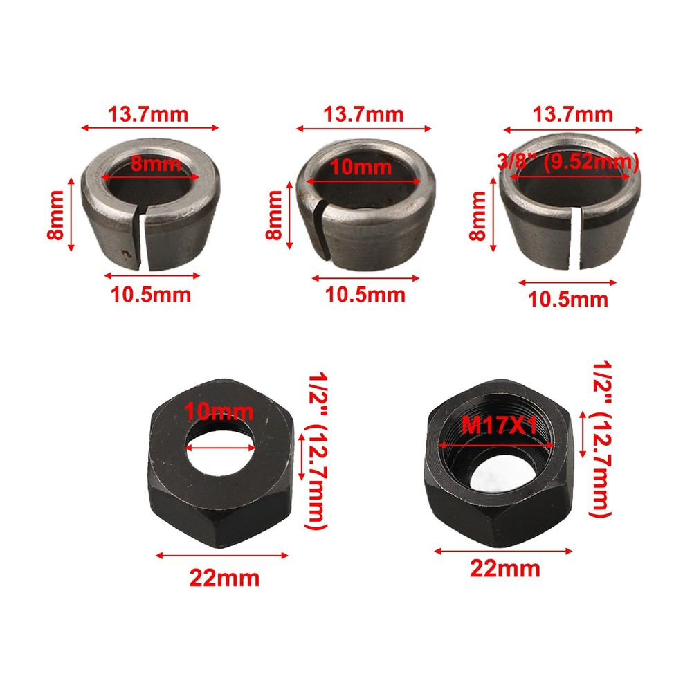 Carbide Split Bushing Collet Chuck Adapter Set for Multi Tool Suitability