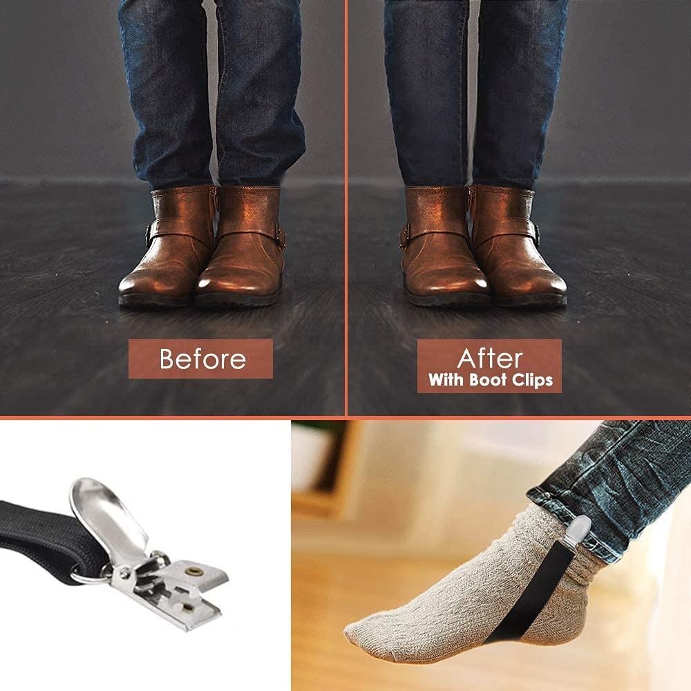 Boot Straps Adjustable,Boot Clips Stirrup Pant Leg Straps, Elastic Boot Band ...