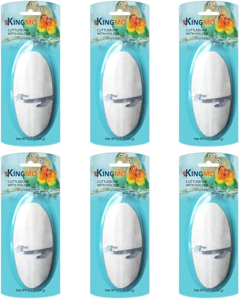 5"-5.5" Bird Cuttlebone for Parakeets, Cuddle Bone with Metal Holder, Cuttlefish