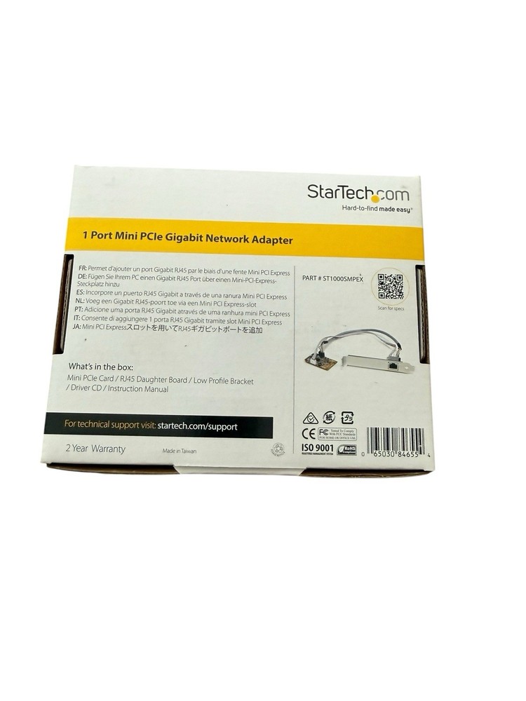 2 - StarTech Mini PCI Express Gigabit Ethernet Network Adapter Read Description