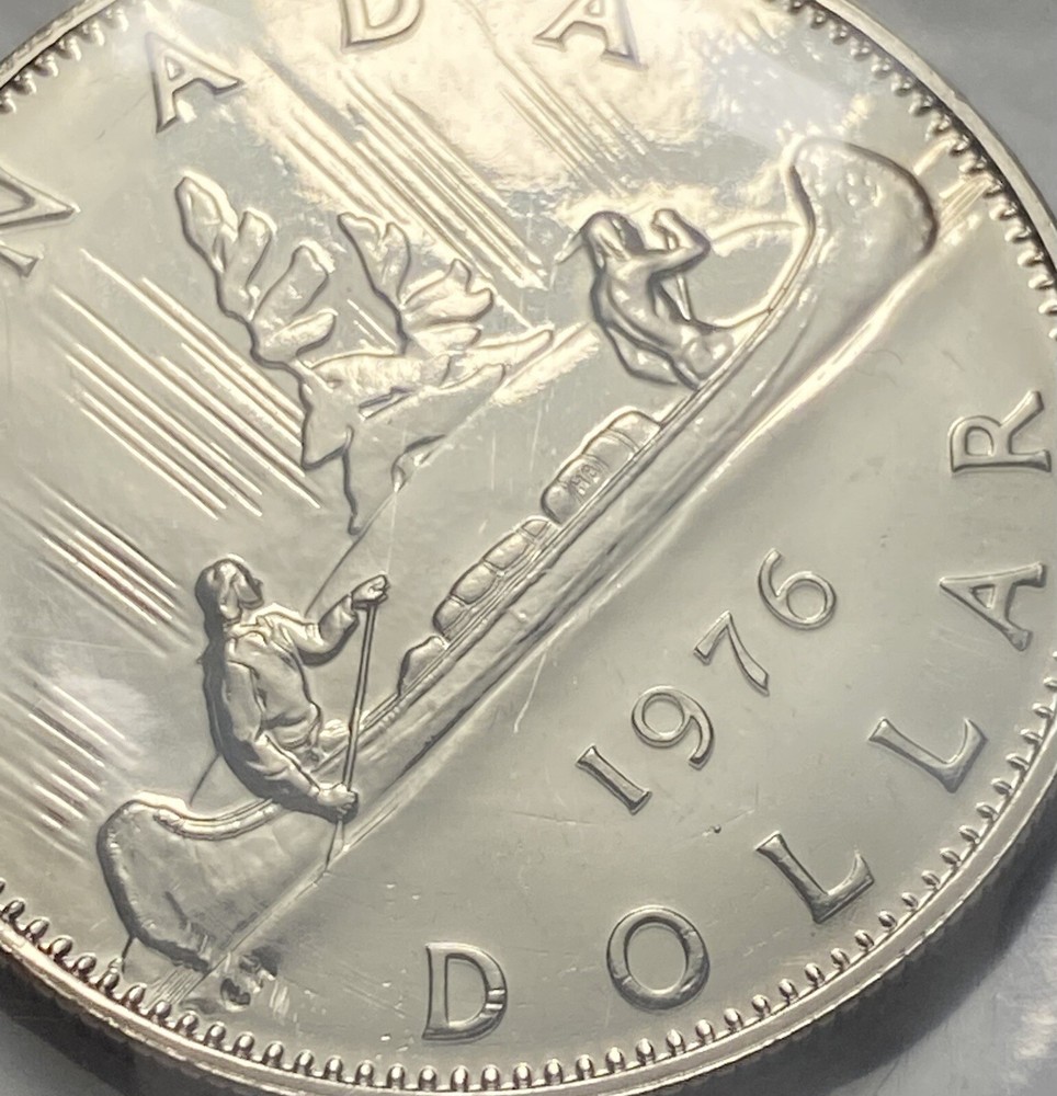 1976 Canada Proof Like Set - Double Date Dollar -