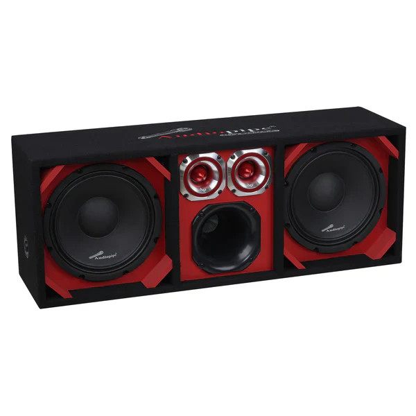 Audiopipe AP-CHU-1028RED High Powered Vented Chuchero Enclosure