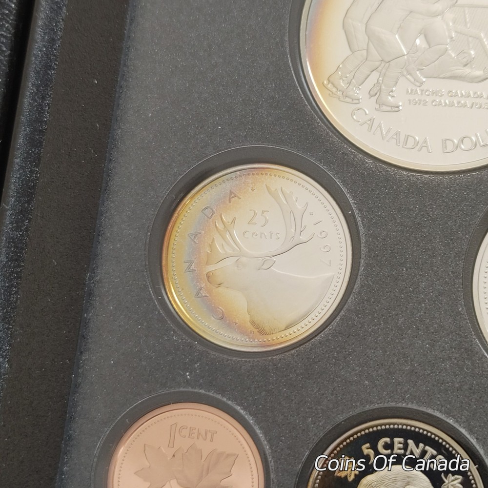 1997 Canada Silver Proof Set - Rainbow Toned Coins - Impressive! #coinsofcanada