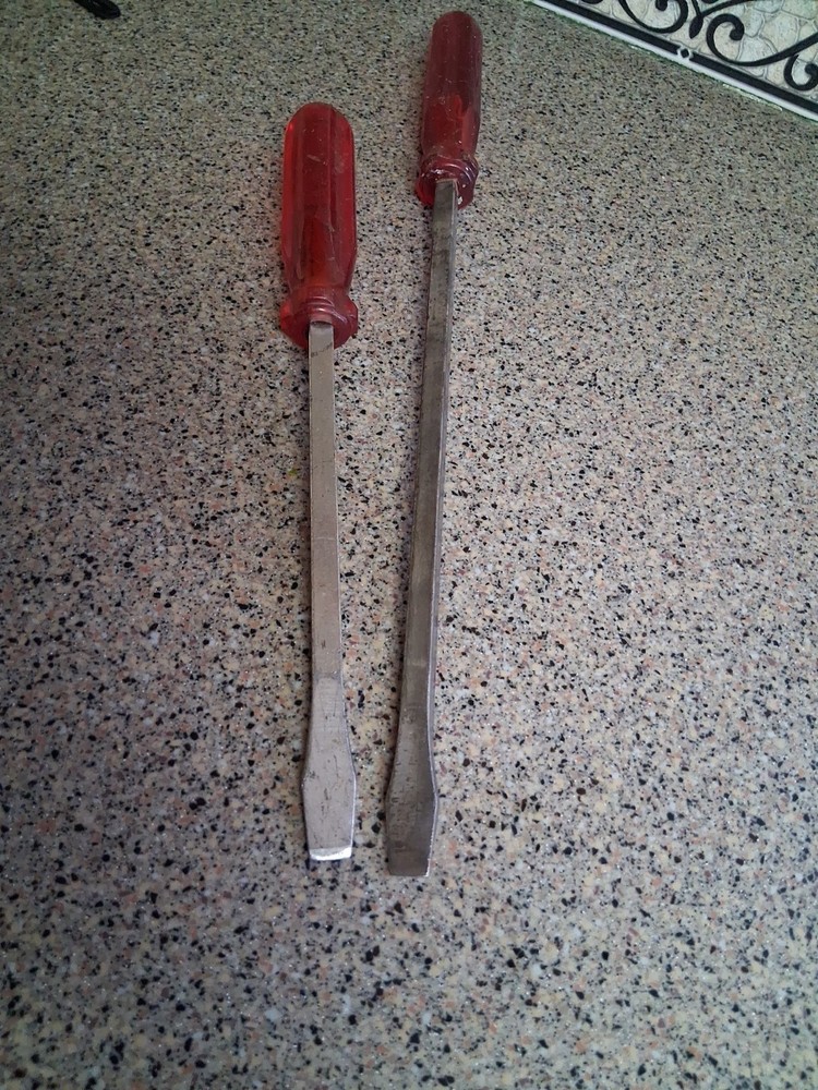 RIDGID Translucent Red Flathead Screwdriver Vintage Lot
