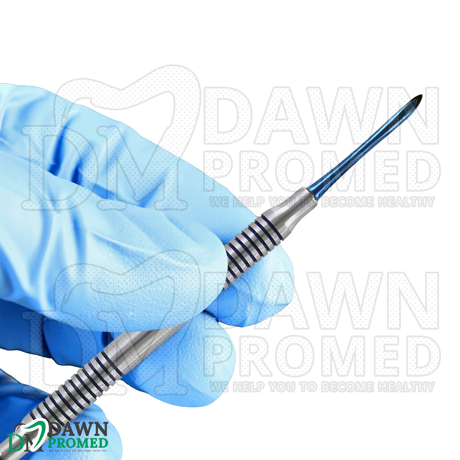 Dental Periosteal Elevator Molt # 9 Blue Titanium Coated Double Ended German Gr