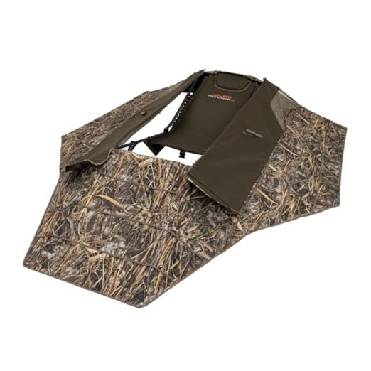 Zero-Gravity Layout Blind - Advanced Hunting Blind, with Flared Realtree MAX-7