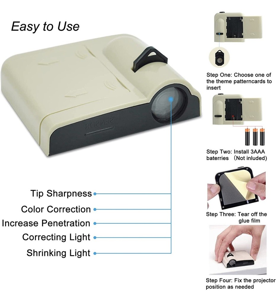 Projector Lights with 5 Theme Patterns Party Banner Projector