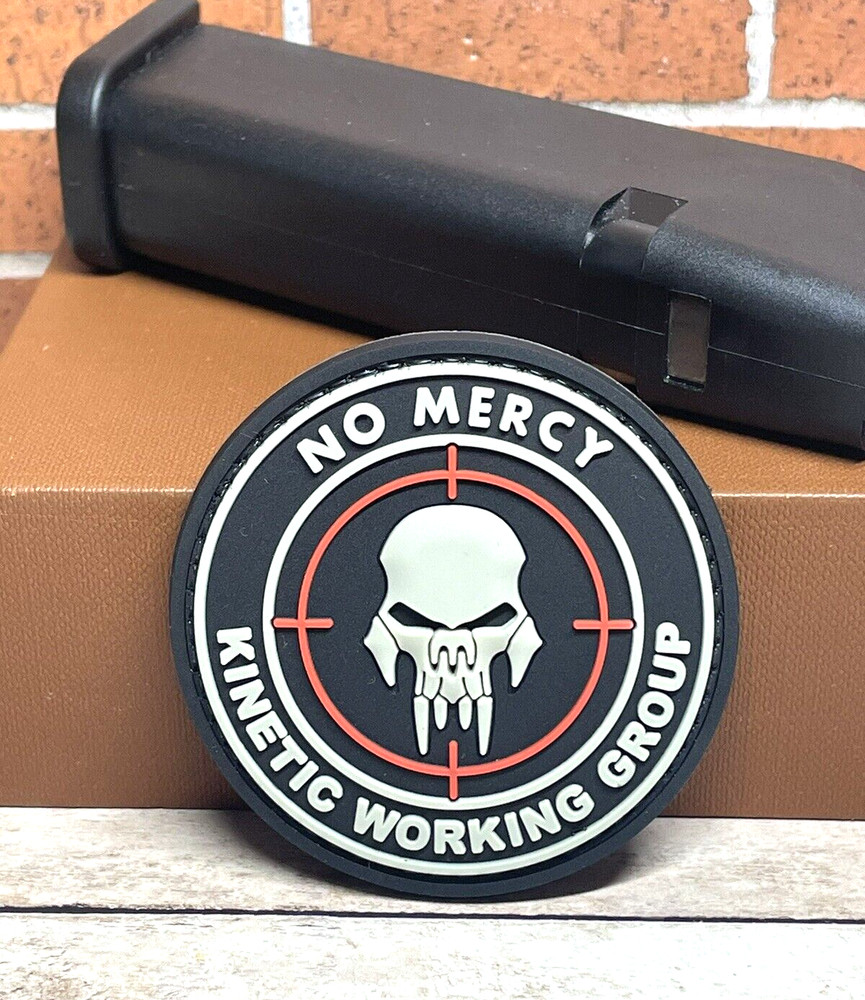 Tactical PVC Patch, No Mercy Kinetic Working Group Patch, Military Morale Patch