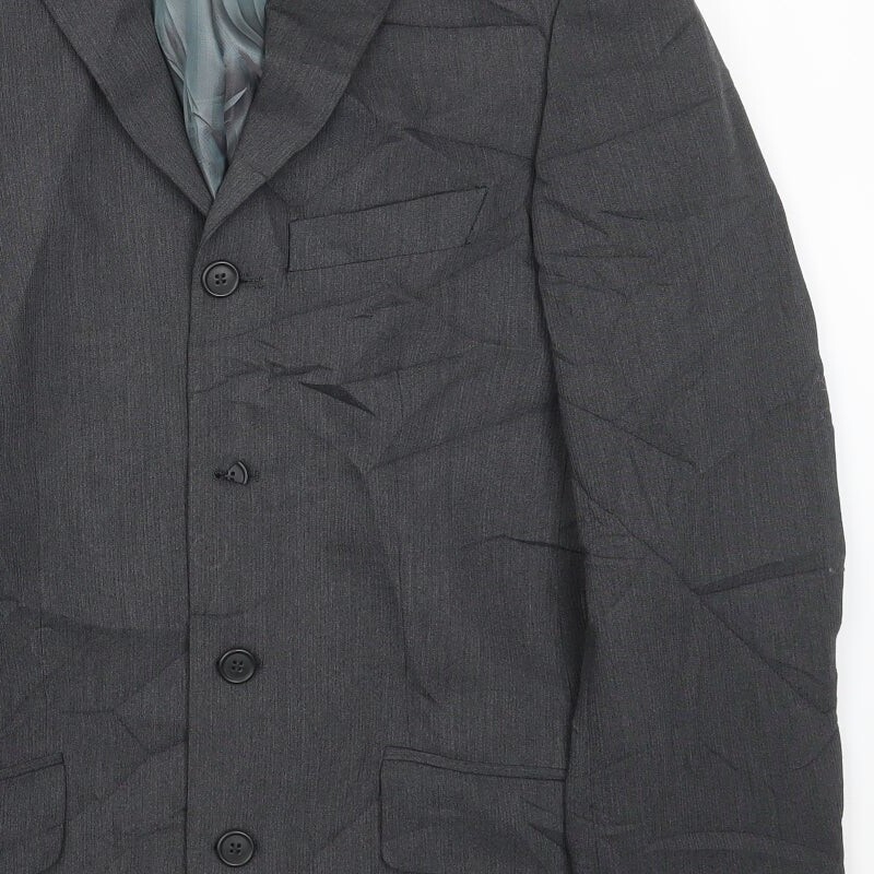 River Island Mens Grey Polyester Blend Blazer Size 40
