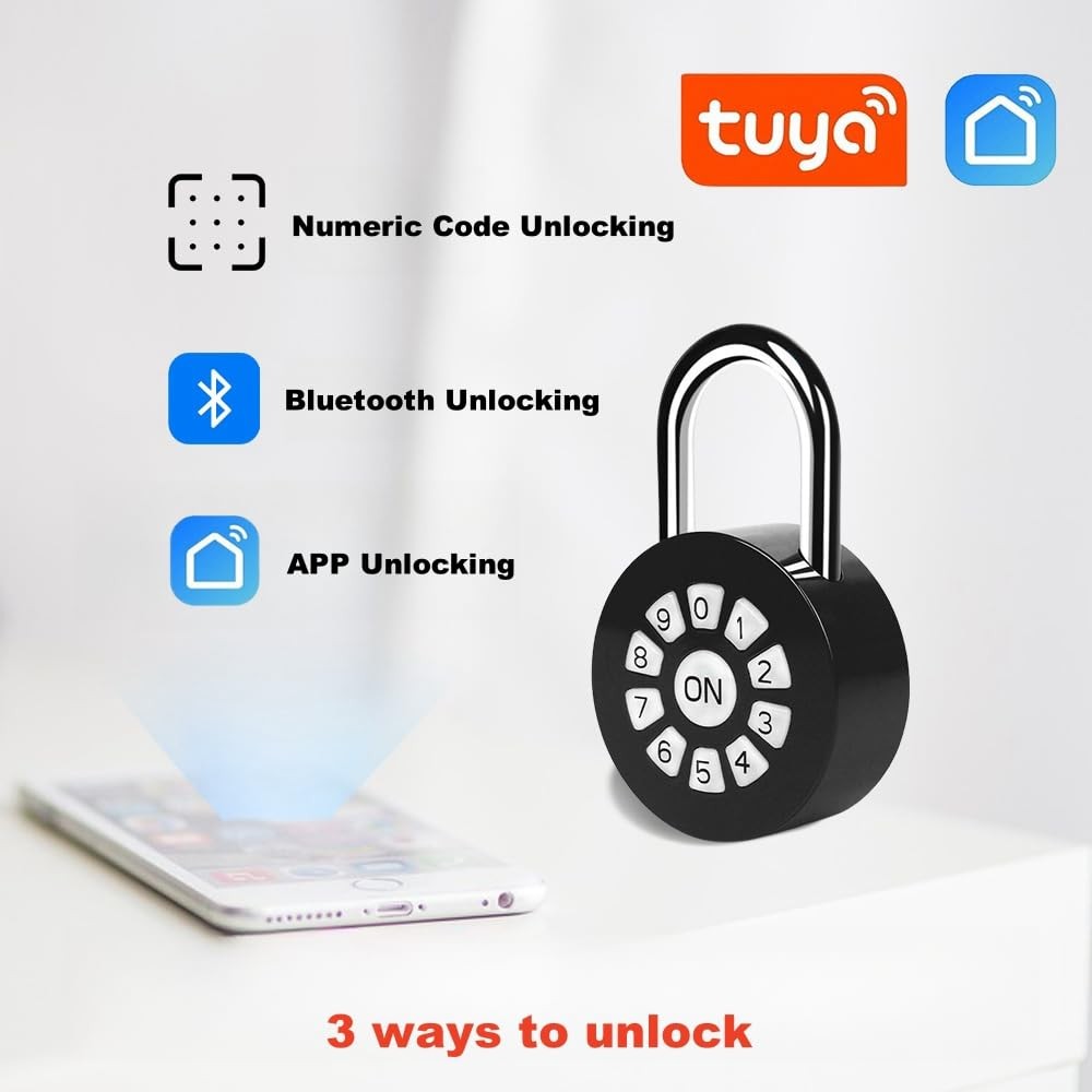 Padlock for Outdoor Gate,Digital Padlock with Code, Lock for Gate, Locker, Fence
