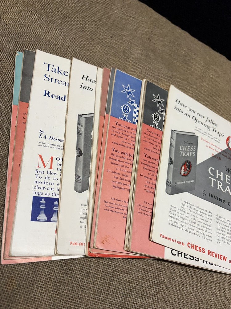 1954 Chess Review magazine, all 12 issues