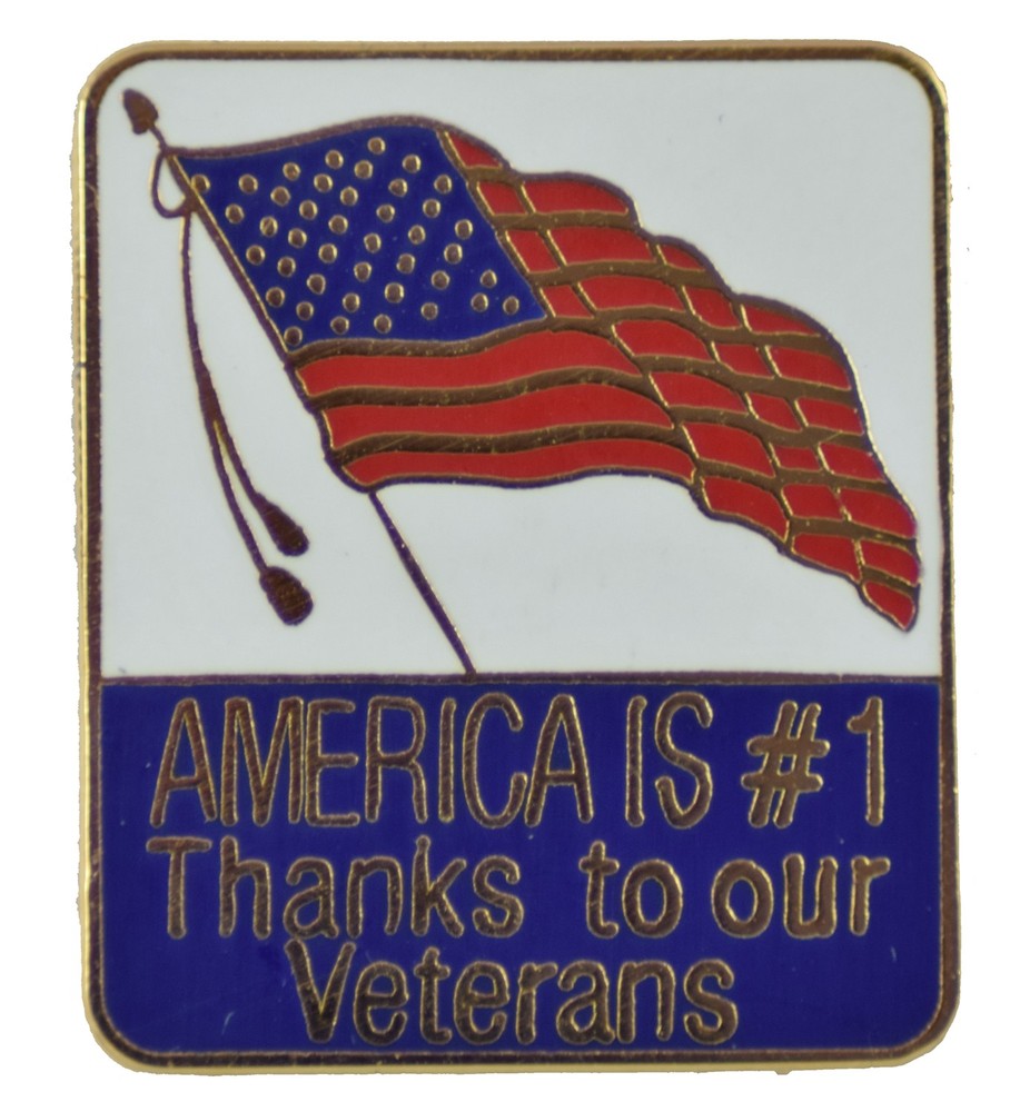 AMERICAN IS #1 HAT PIN