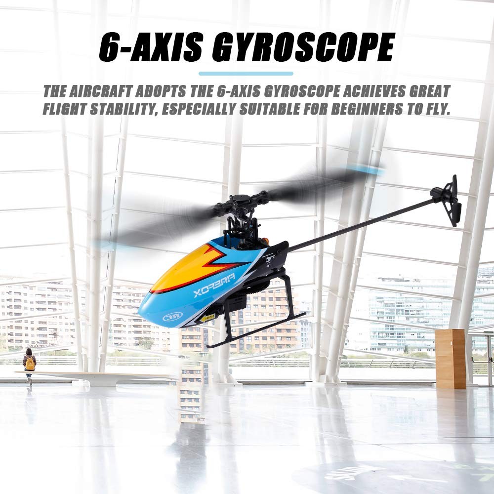 Orange Rc Helicopter With 6 Axis Gyroscope And Altitude Hold Function