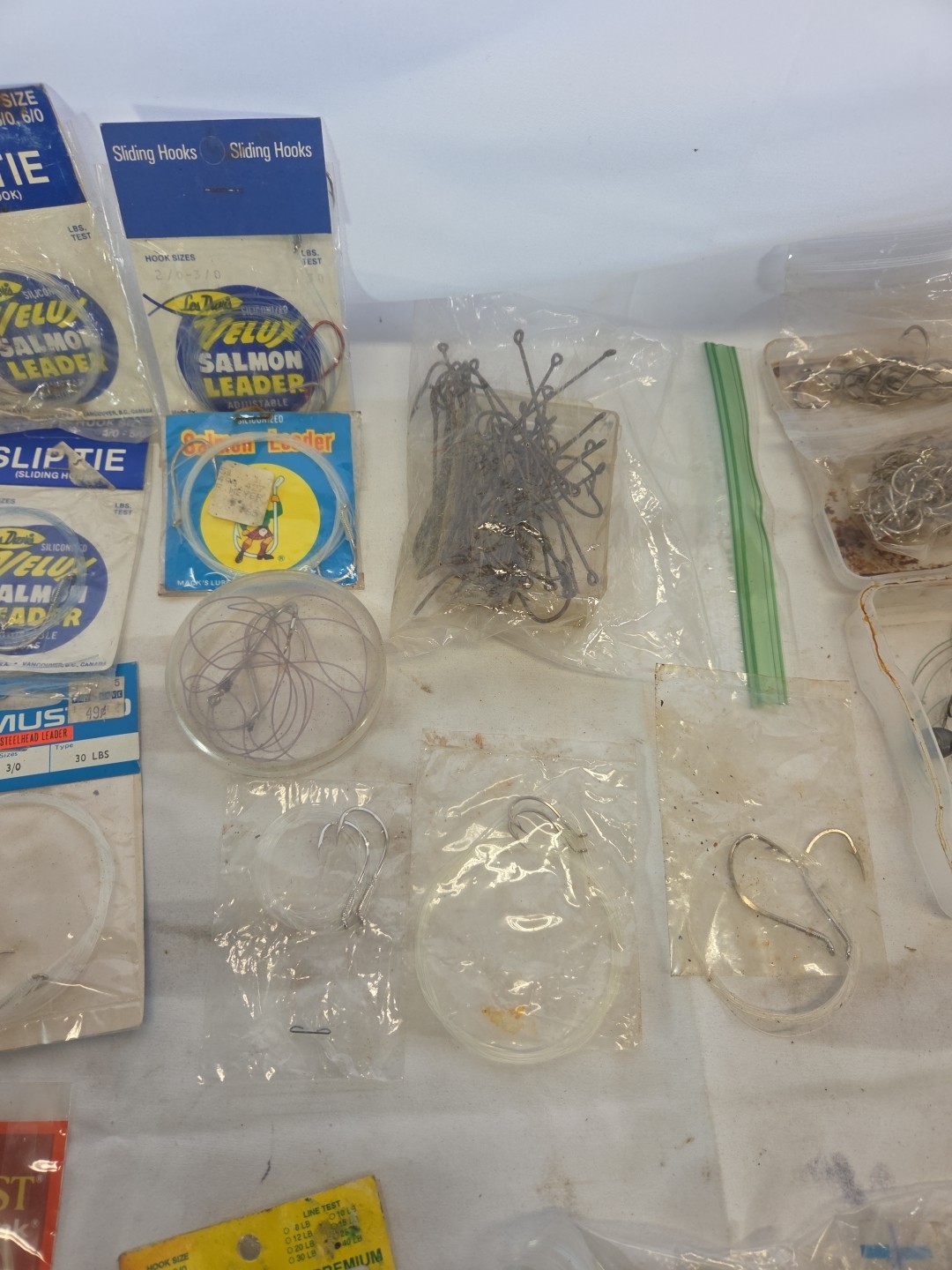 Large Lot Of Misc Fishing Hooks Tackle Trout Salmon Bass New And Used