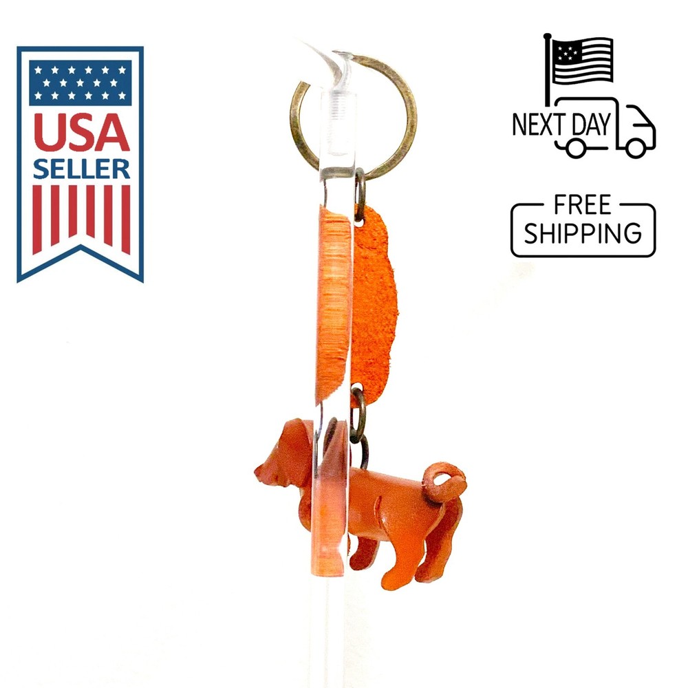 LABRADOR RETRIEVER Handmade Leather Keyring #2