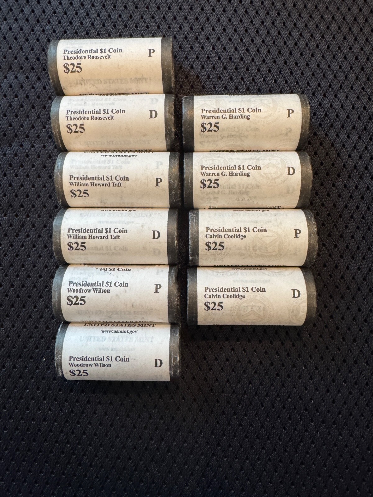COMPLETE BU Presidential Dollar Set P&D - 80 BU Coins from US Mint Rolls