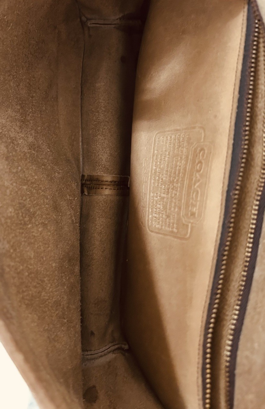 VTG Coach Shoulder Bag Brown British Tan Leather Brass Turnlock *Need TLC As Is*