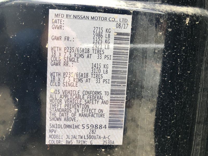 Camera/Projector Rear View Camera S Fits 16-20 PATHFINDER 851264