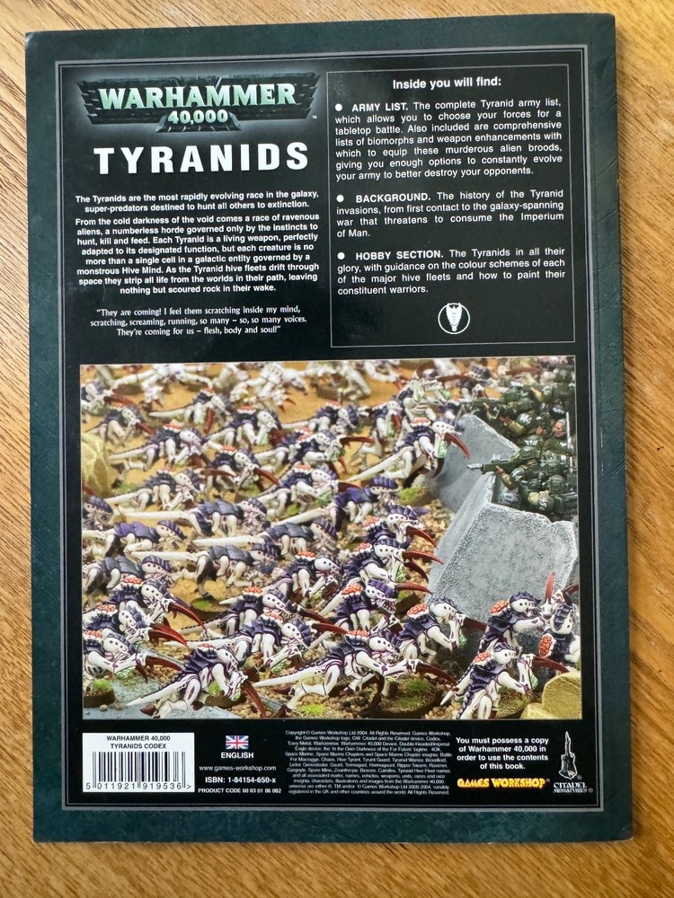 Tyranids Codex - 4th Edition - 2005 - Great Condition