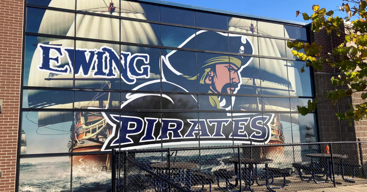 Window Perf White & Black Print Vinyl One-Way Vision Decal 70/30 Solvent & Latex