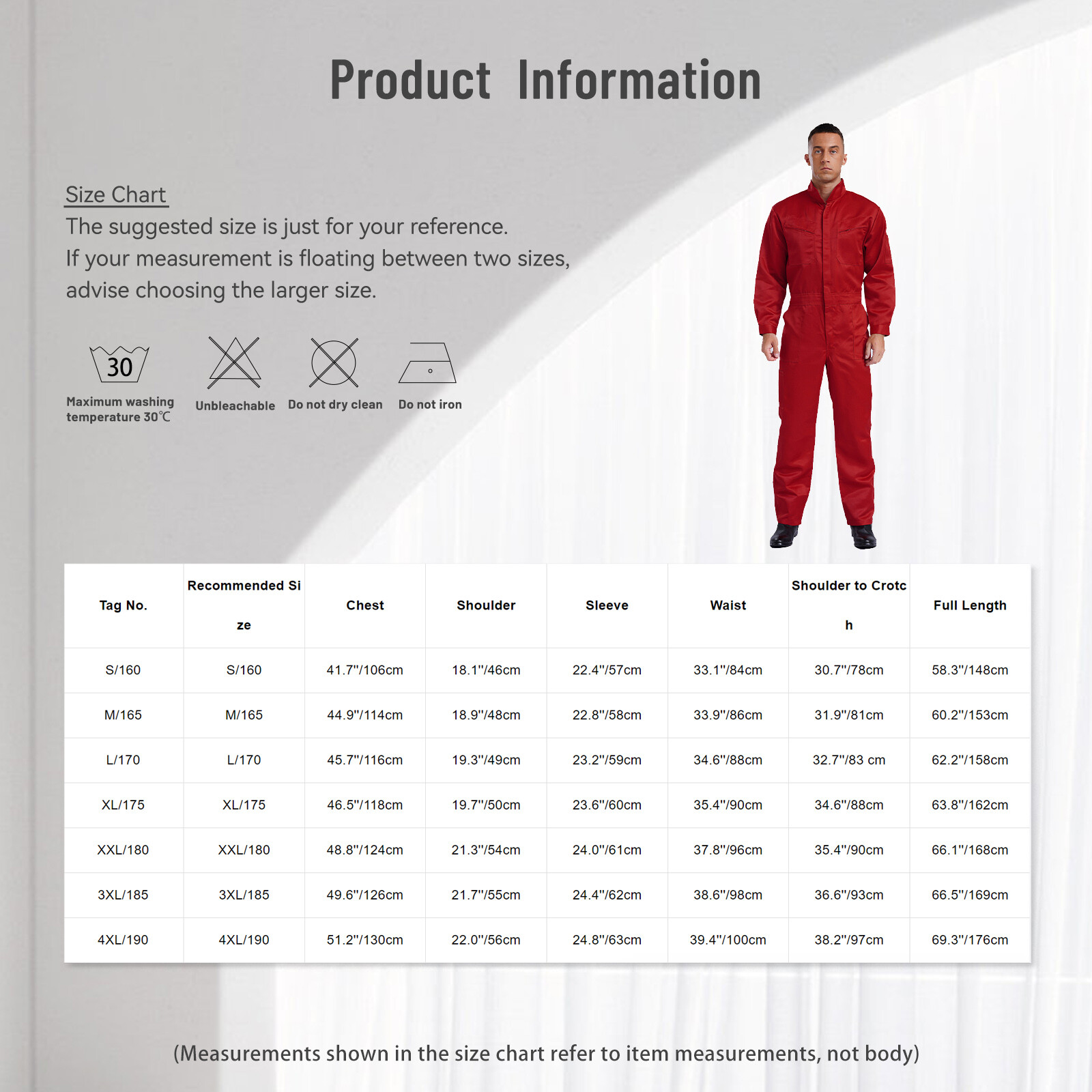US Men's Cotton Work Coveralls Long Sleeve Dustproof Multiple Pockets Romper