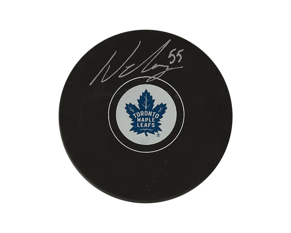 Nicolas Roy Autographed Toronto Maple Leafs Autograph Model Puck